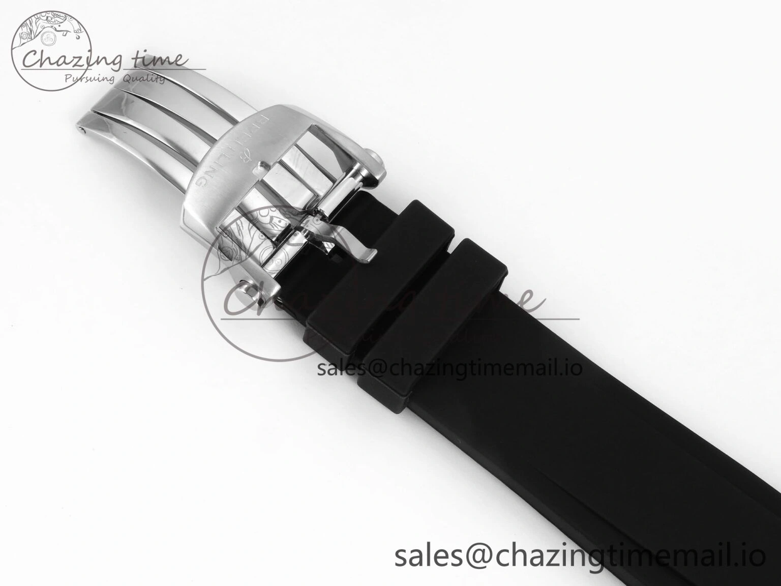 Chronomat B01 42mm SS TF 1:1 Best Edition Silver Dial on Black Rubber Strap A7750 V Supportive 5457