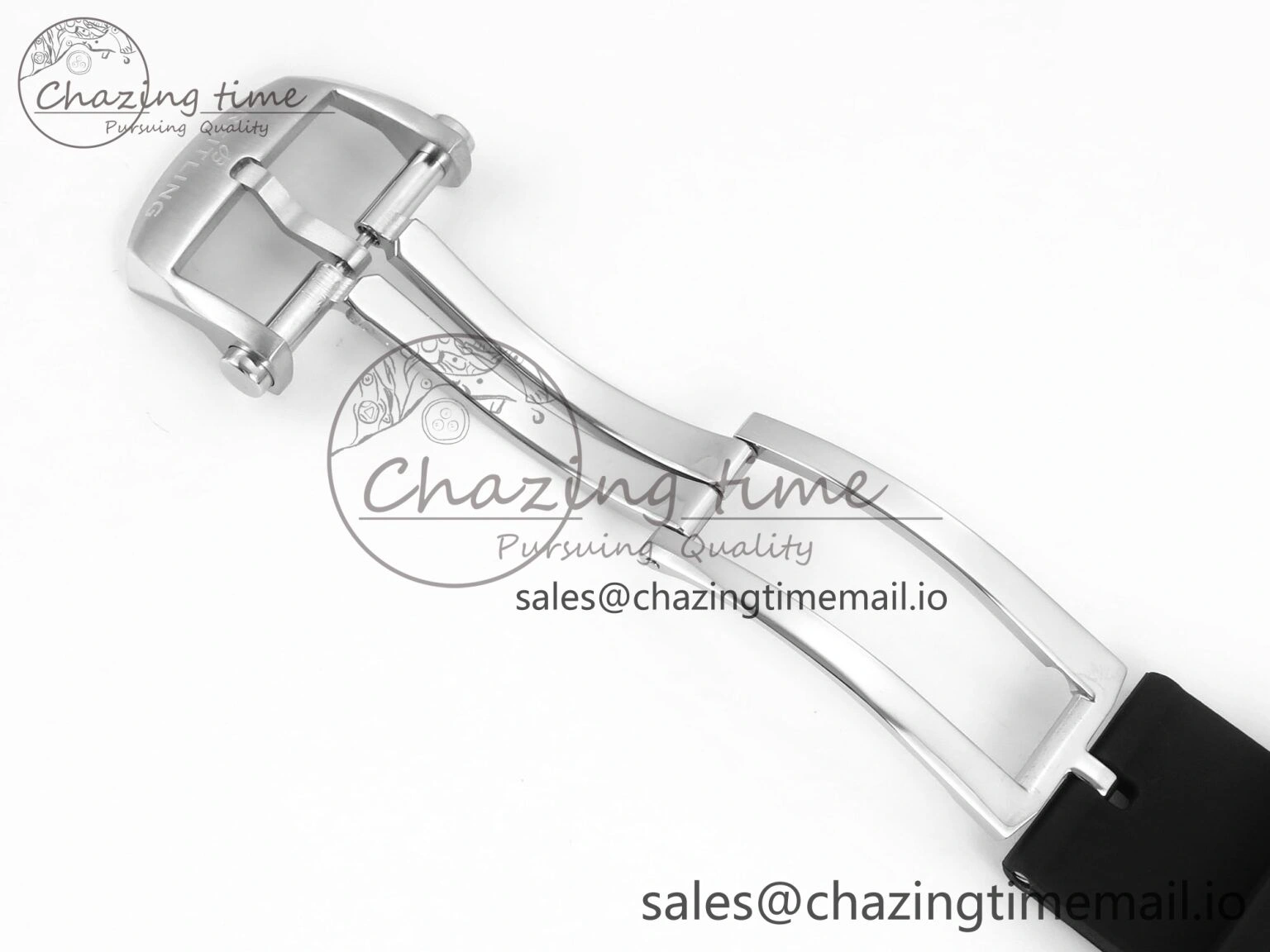 Chronomat B01 42mm SS TF 1:1 Best Edition Silver Dial on Black Rubber Strap A7750 V Supportive 5457