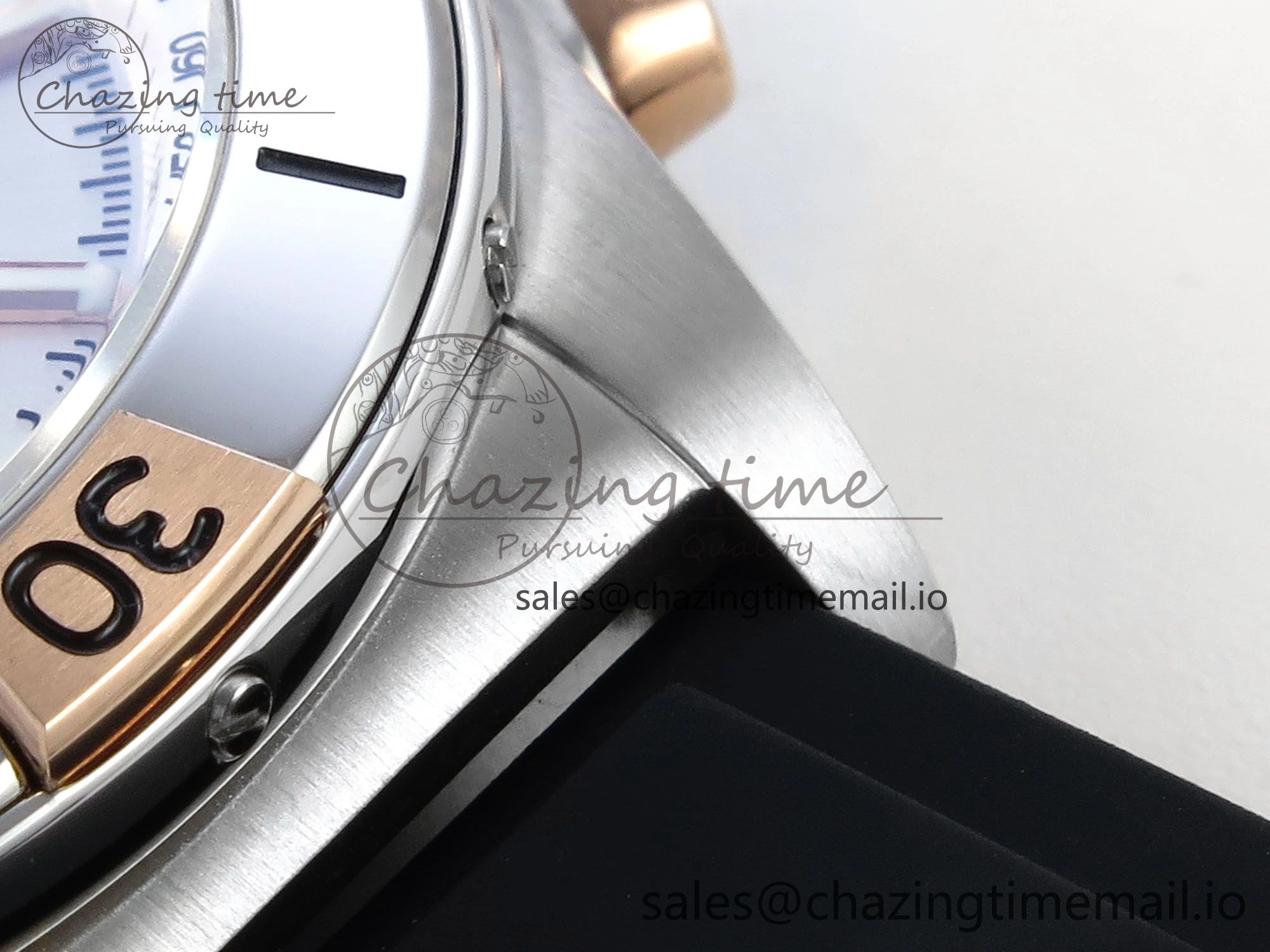 Chronomat B01 42mm SS TF 1:1 Best Edition Silver Dial on Black Rubber Strap A7750 V Supportive 5457