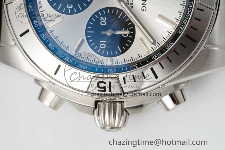 Chronomat B01 42mm SS TF 1:1 Best Edition Silver Dial on Black Rubber Strap A Efficient 5532