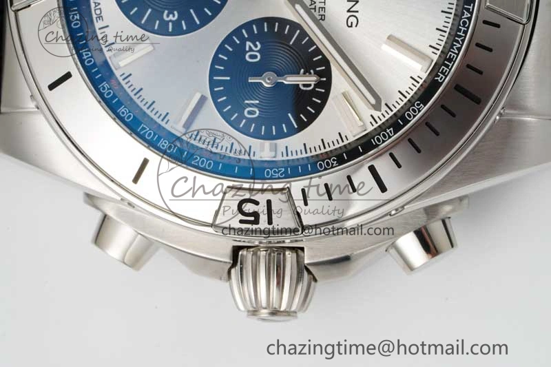Chronomat B01 42mm SS TF 1:1 Best Edition Silver Dial on Black Rubber Strap A Efficient 5532