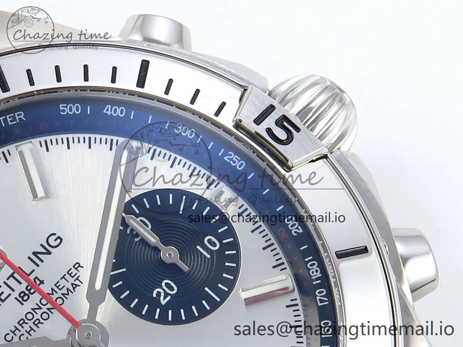 Chronomat B01 42mm SS TF 1:1 Best Edition Silver Black Dial on Black Rubber Strap A7750 V OdorResistant 5447
