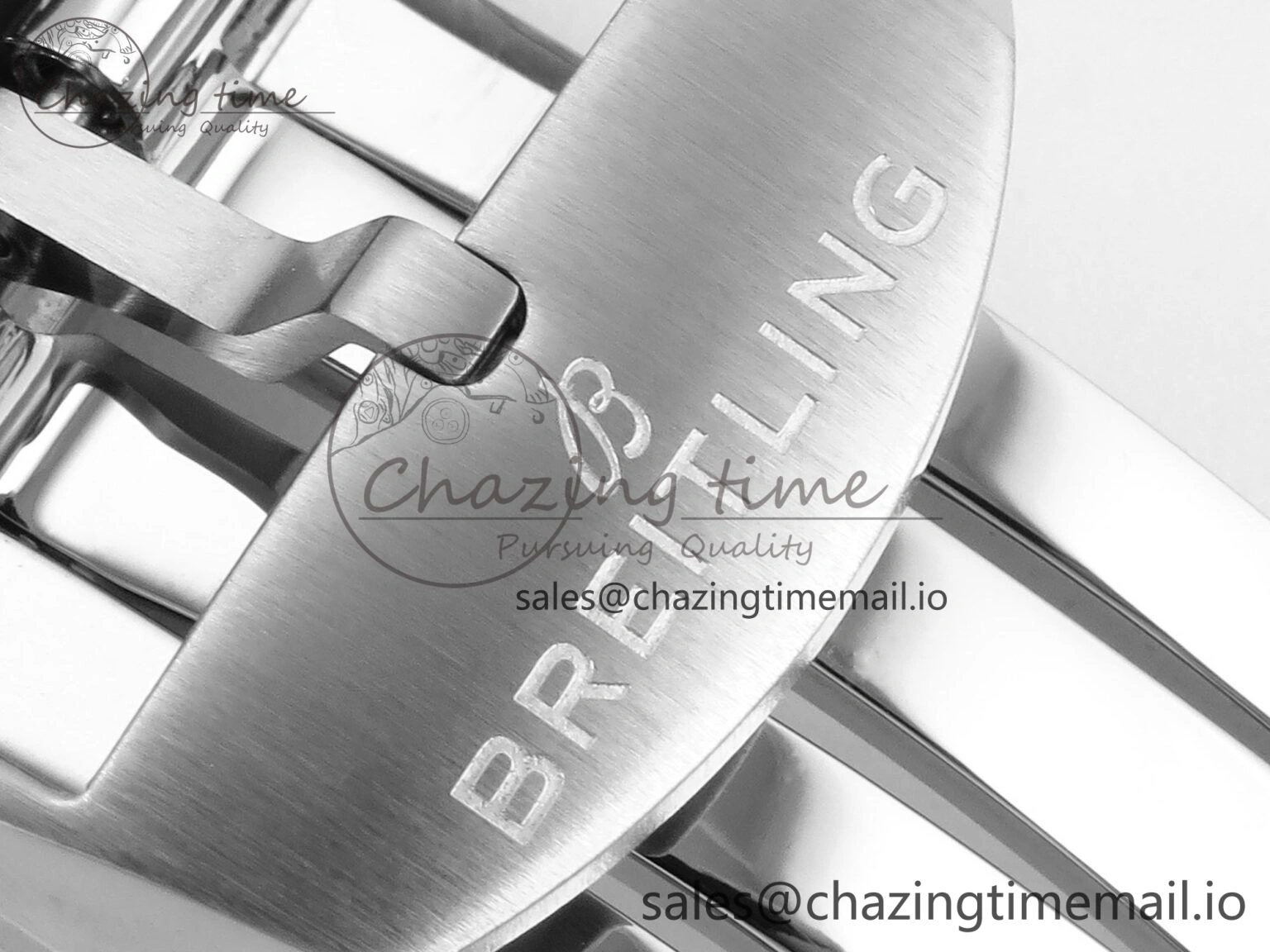 WellDesigned Chronomat B01 42mm SS RG TF 1:1 Best Edition Blue Dial on Black Rouleaux Strap A7750 V 5445