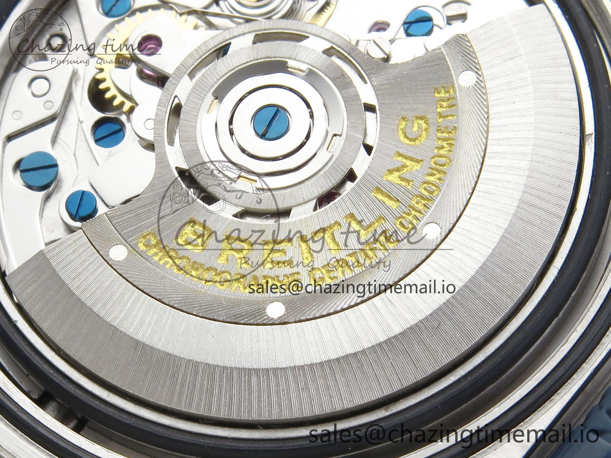 Sophisticated Chronomat B01 42mm SS RG TF 1:1 Best Edition Brown Dial on Black Rouleaux Strap A7750 V 5443