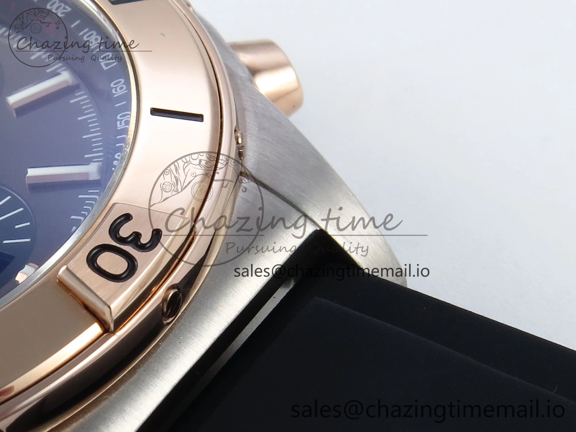 Chronomat B01 42mm SS RG TF 1:1 Best Edition Brown Dial on Black Rubber Strap A7750 V StreetReady 5454