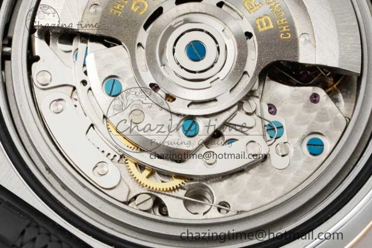 Chronomat B01 42mm SS RG TF 1:1 Best Edition Brown Dial on Black Rubber Strap A Reliable 5529