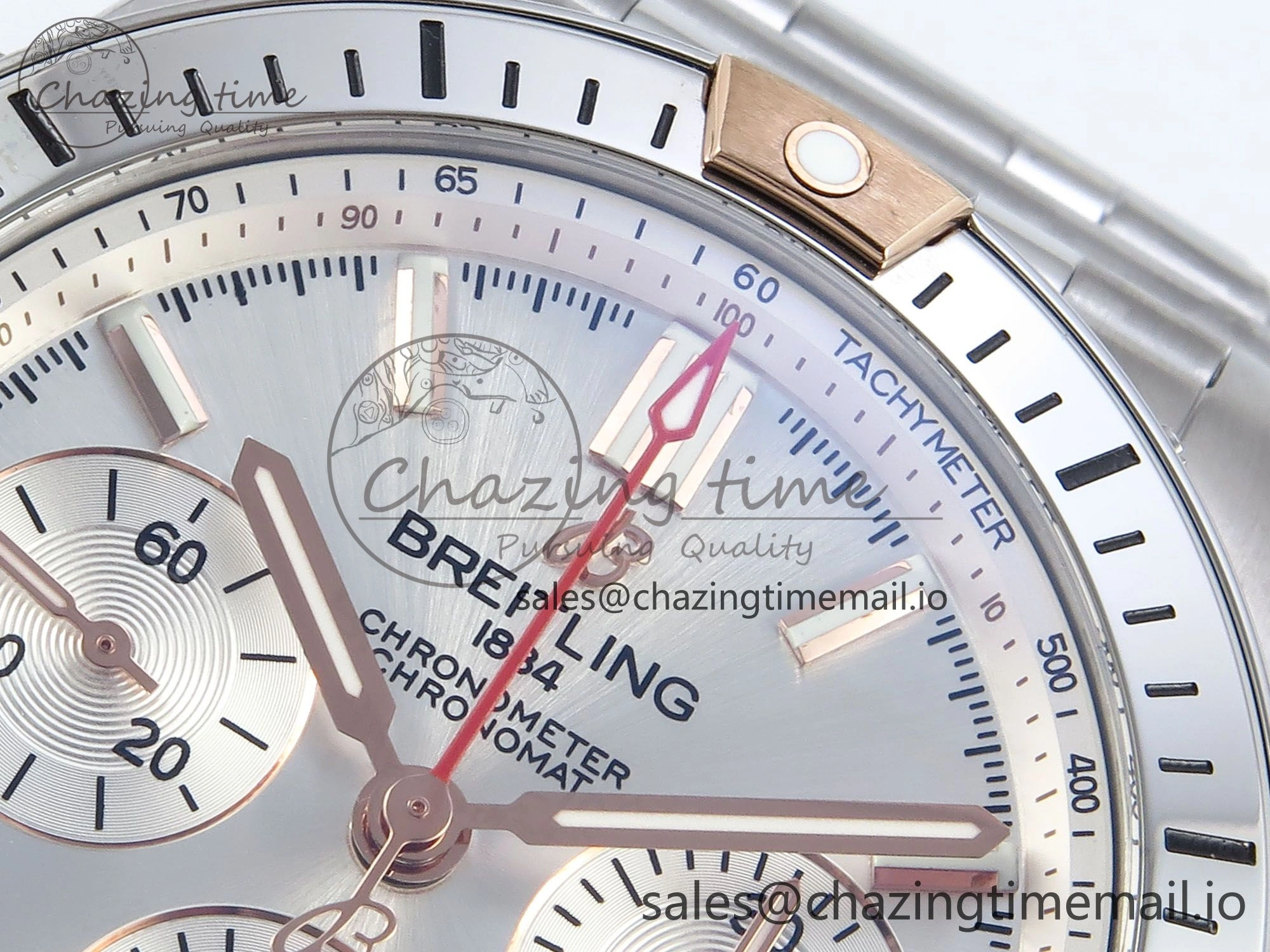 Durable Chronomat B01 44mm SS RG TF 1:1 Best Edition Silver Dial on SS Bracelet A 5461
