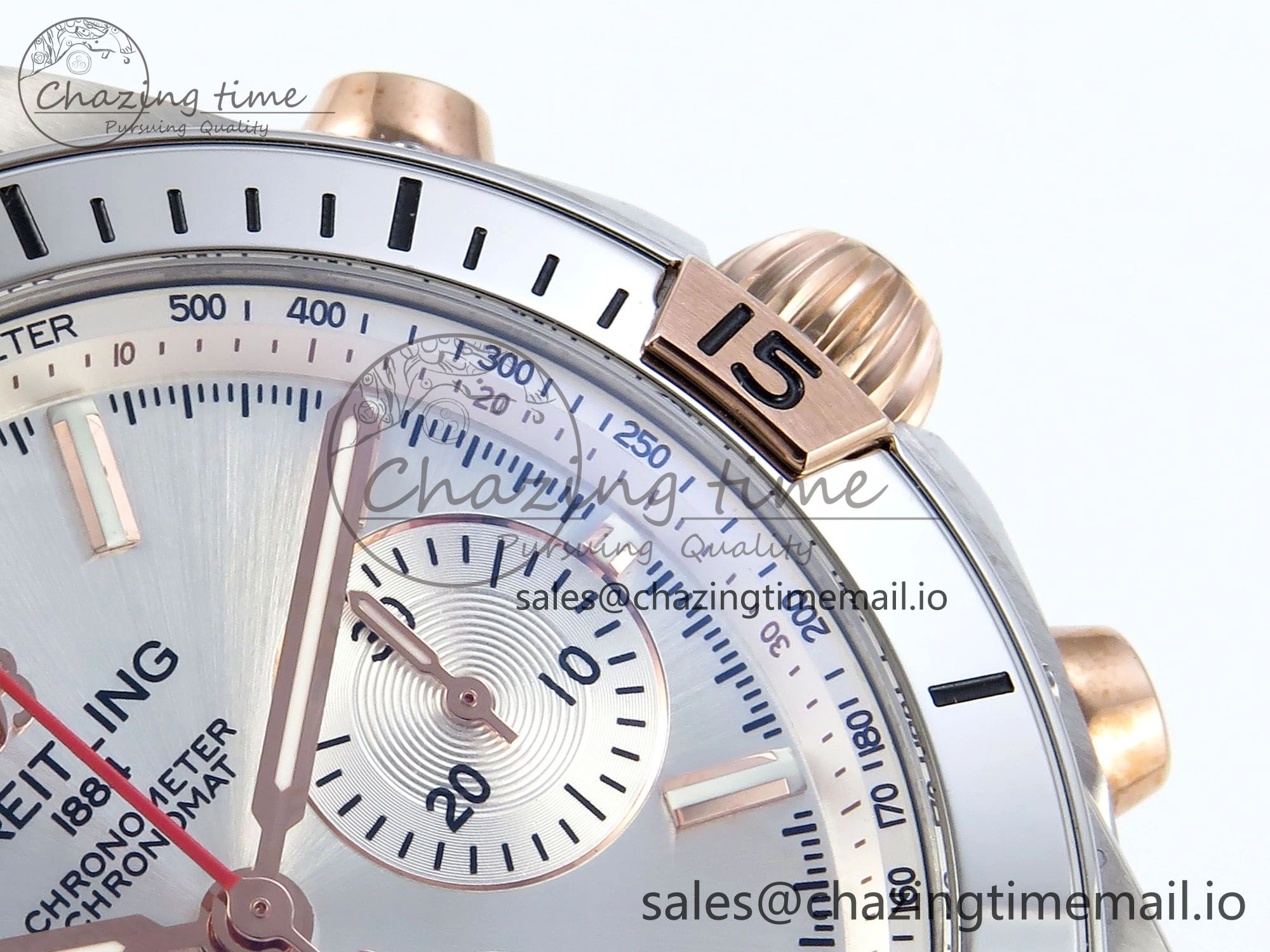 Durable Chronomat B01 44mm SS RG TF 1:1 Best Edition Silver Dial on SS Bracelet A 5461