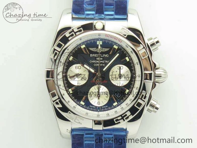 Chronomat B01 AB0110 Chrono SS GF 1:1 Best Edition Black Dial On SS Bracelet A Bright 5653