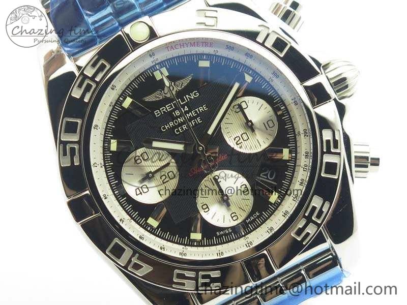 Chronomat B01 AB0110 Chrono SS GF 1:1 Best Edition Black Dial On SS Bracelet A Bright 5653