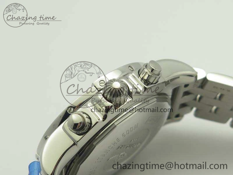 Colorful Chronomat B01 AB0110 Chrono SS GF 1:1 Best Edition Blue Dial On SS Bracelet A 5652