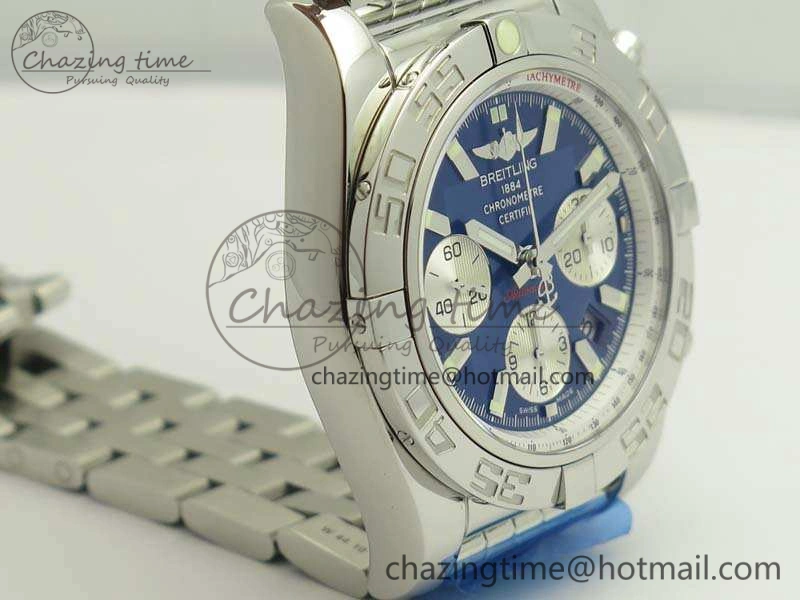Colorful Chronomat B01 AB0110 Chrono SS GF 1:1 Best Edition Blue Dial On SS Bracelet A 5652