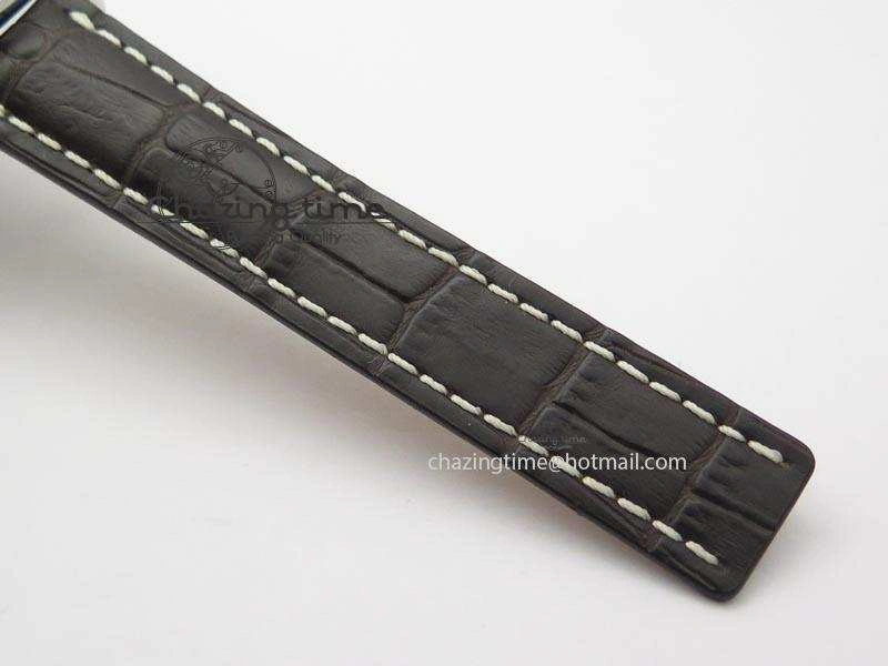 Chronomat B01 Chrono SS JF 1:1 Best Edition Black Dial On Black Leather Strap A Sustainable 5772