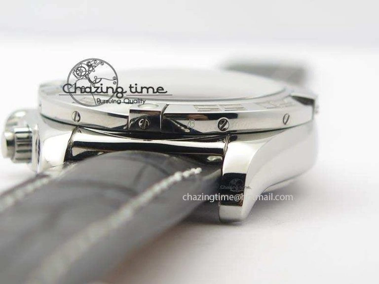 Chronomat B01 Chrono SS JF 1:1 Best Edition Black Dial On Black Leather Strap A Sustainable 5772