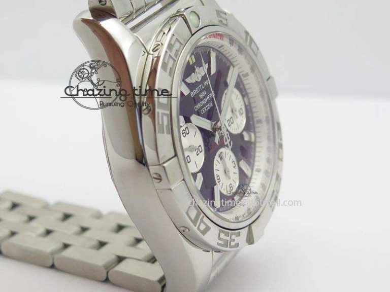 Chronomat B01 Chrono SS JF 1:1 Best Edition Black Dial On SS Bracelet A EyeCatching 5771
