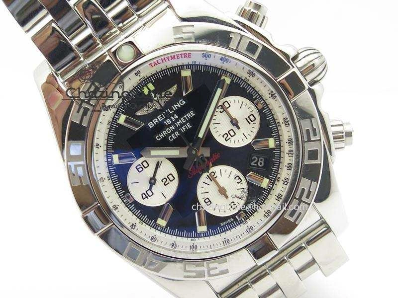 Chronomat B01 Chrono SS JF 1:1 Best Edition Black Dial On SS Bracelet A EyeCatching 5771
