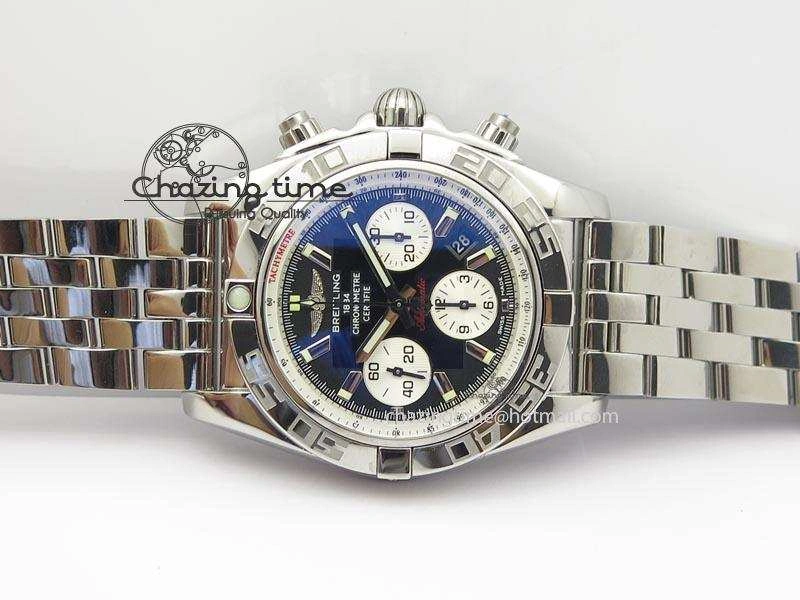 Chronomat B01 Chrono SS JF 1:1 Best Edition Black Dial On SS Bracelet A EyeCatching 5771