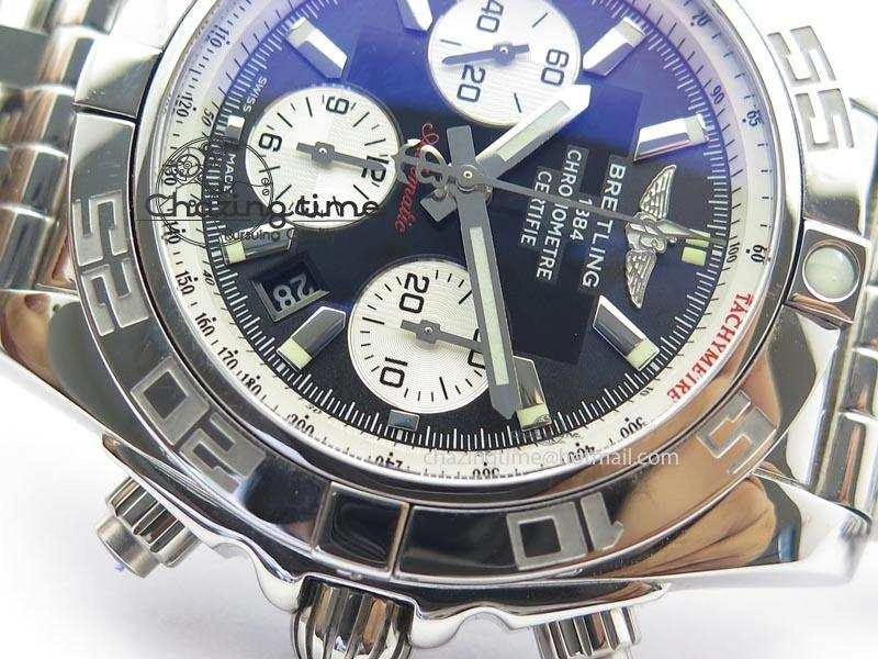 Chronomat B01 Chrono SS JF 1:1 Best Edition Black Dial On SS Bracelet A EyeCatching 5771