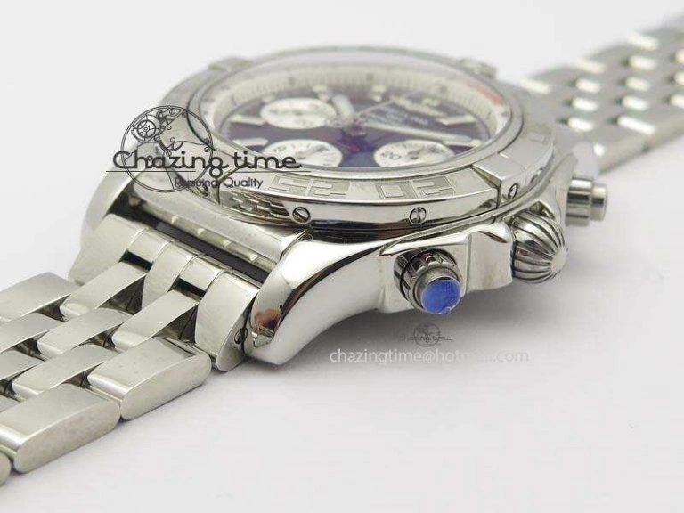 Chronomat B01 Chrono SS JF 1:1 Best Edition Black Dial On SS Bracelet A EyeCatching 5771