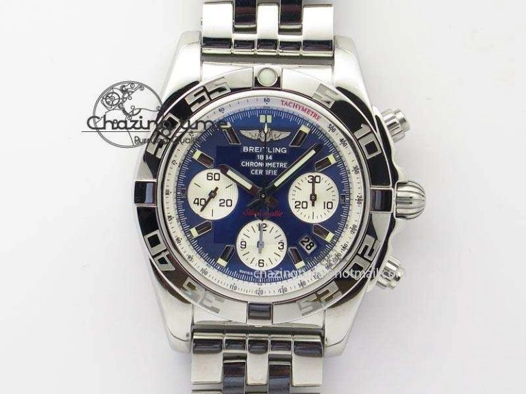 Chronomat B01 Chrono SS JF 1:1 Best Edition Blue Dial On SS Bracelet A Durable 5773