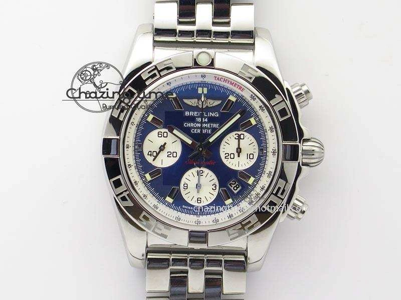 Chronomat B01 Chrono SS JF 1:1 Best Edition Blue Dial On SS Bracelet A Durable 5773