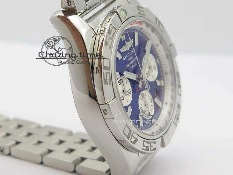 Chronomat B01 Chrono SS JF 1:1 Best Edition Blue Dial On SS Bracelet A Durable 5773