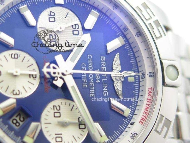 Chronomat B01 Chrono SS JF 1:1 Best Edition Blue Dial On SS Bracelet A Durable 5773