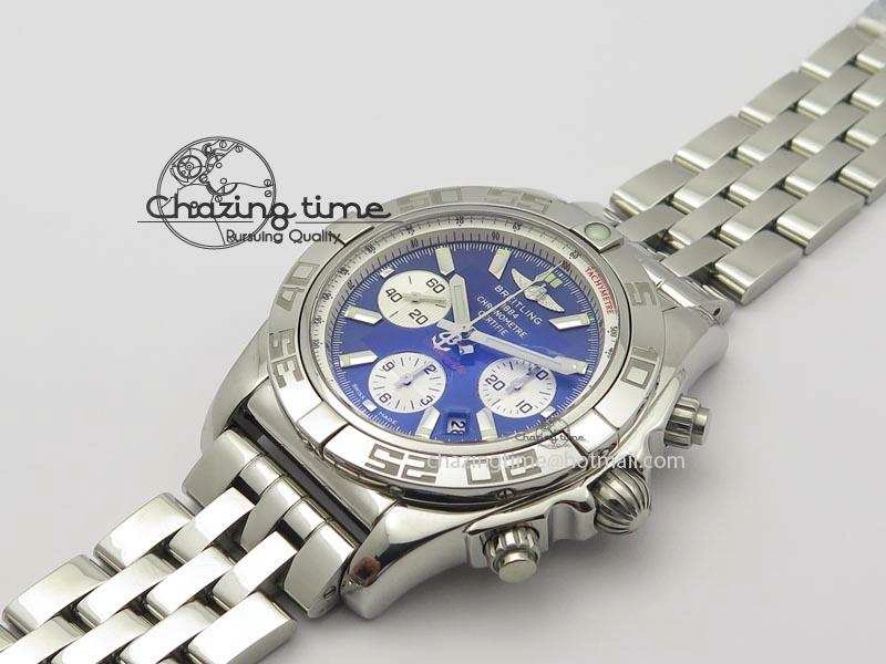 Chronomat B01 Chrono SS JF 1:1 Best Edition Blue Dial On SS Bracelet A Durable 5773