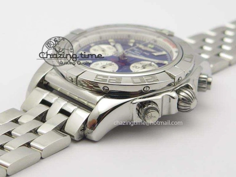 Chronomat B01 Chrono SS JF 1:1 Best Edition Blue Dial On SS Bracelet A Durable 5773