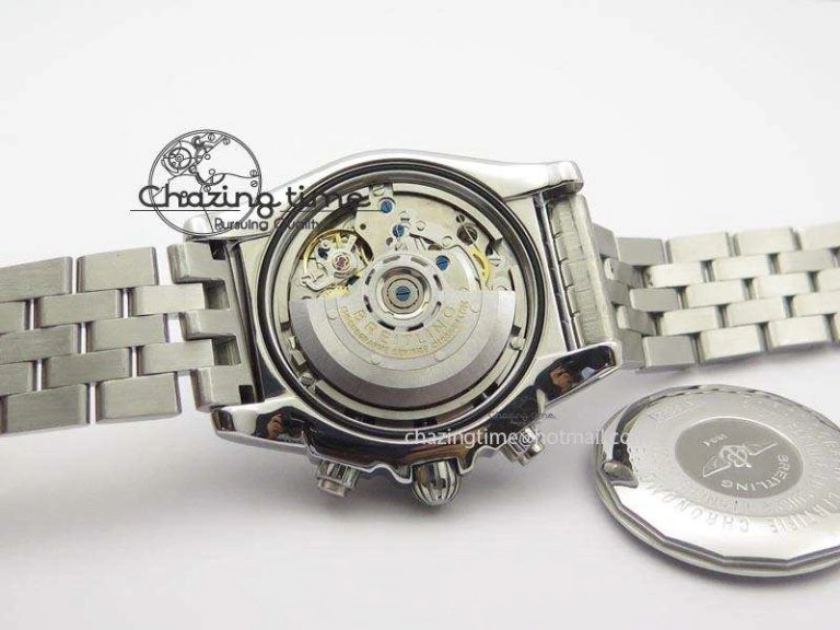 Chronomat B01 Chrono SS JF 1:1 Best Edition Blue Dial On SS Bracelet A Durable 5773