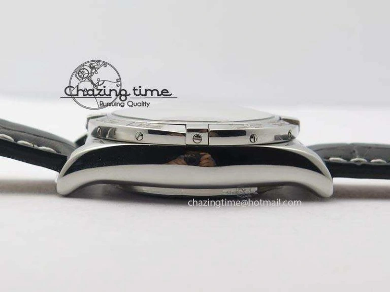 Chronomat B01 Chrono SS JF 1:1 Best Edition Gray Dial On Black Leather Strap A Sustainable 5775