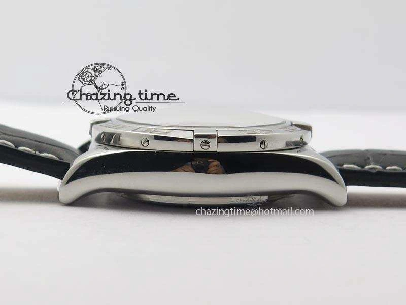 Chronomat B01 Chrono SS JF 1:1 Best Edition Gray Dial On Black Leather Strap A Sustainable 5775