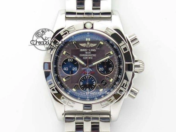 Chronomat B01 Chrono SS JF 1:1 Best Edition Gray Dial On SS Bracelet A Snug 5777