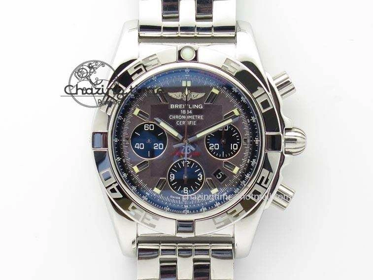 Chronomat B01 Chrono SS JF 1:1 Best Edition Gray Dial On SS Bracelet A Snug 5777