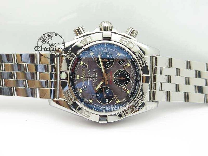Chronomat B01 Chrono SS JF 1:1 Best Edition Gray Dial On SS Bracelet A Snug 5777