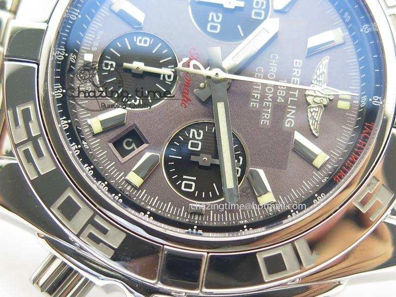 Chronomat B01 Chrono SS JF 1:1 Best Edition Gray Dial On SS Bracelet A Snug 5777
