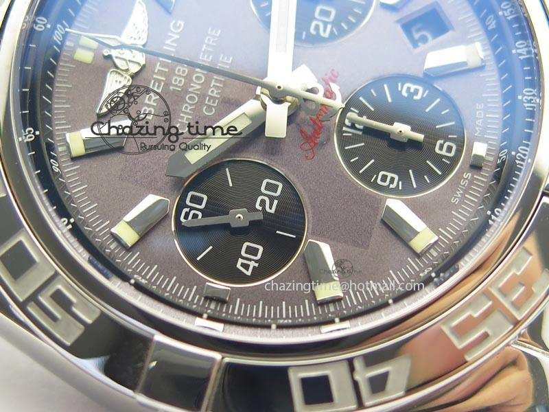 Chronomat B01 Chrono SS JF 1:1 Best Edition Gray Dial On SS Bracelet A Snug 5777