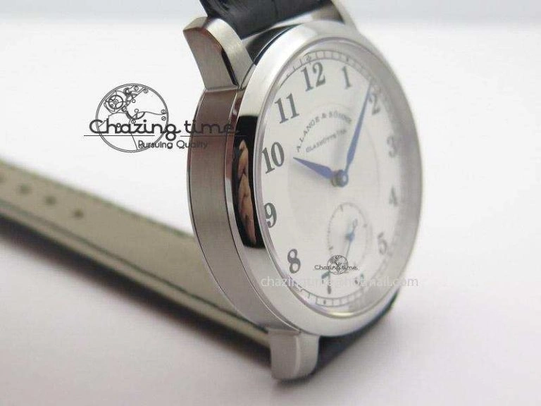 Fashionable 1815 MK Best Edition SS White Dial Sec@6 On Black Leather Strap A 4202