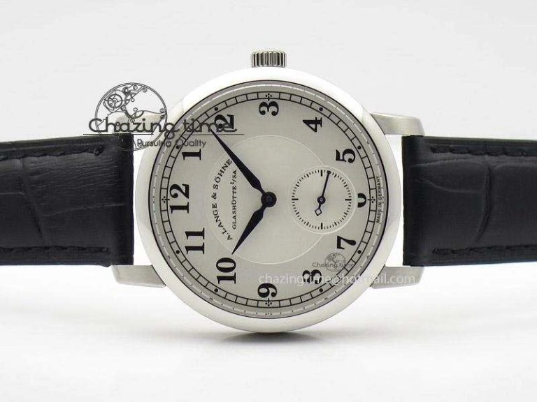 Fashionable 1815 MK Best Edition SS White Dial Sec@6 On Black Leather Strap A 4202