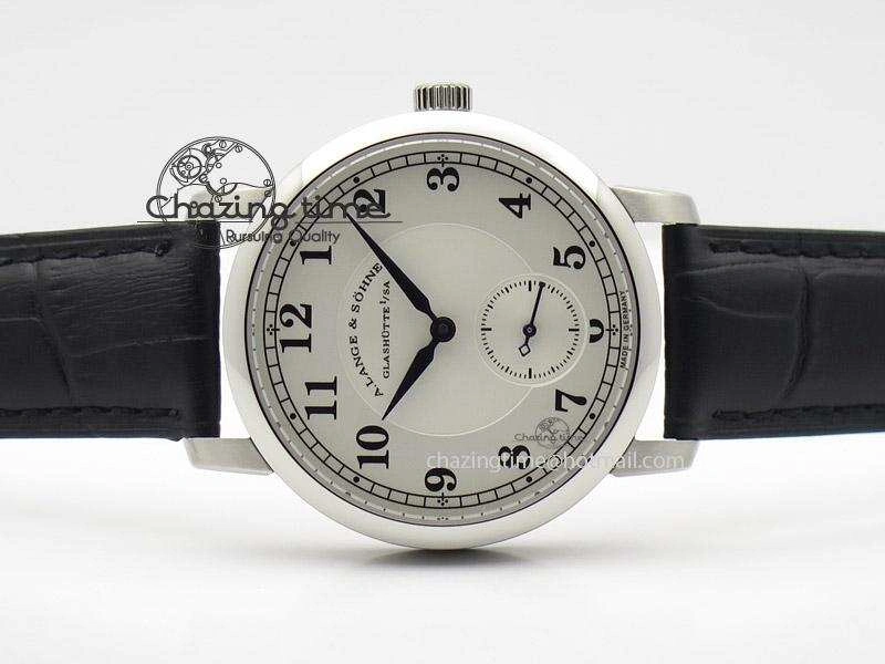 Fashionable 1815 MK Best Edition SS White Dial Sec@6 On Black Leather Strap A 4202