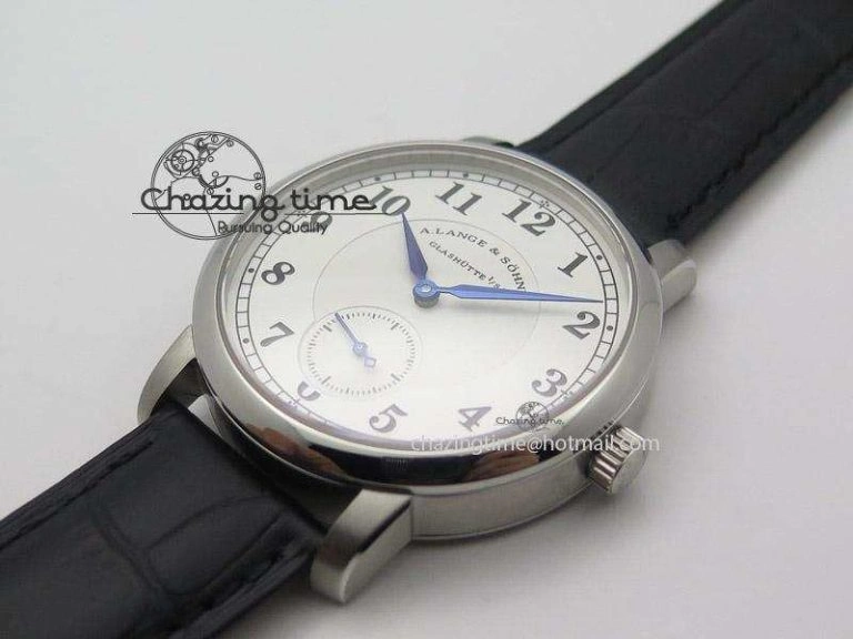 Fashionable 1815 MK Best Edition SS White Dial Sec@6 On Black Leather Strap A 4202