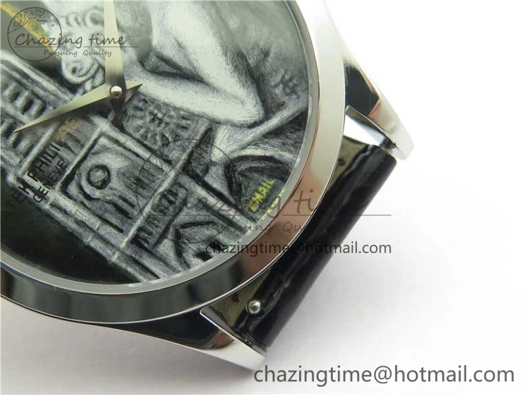 5077P-102 SS Case FLF Best Edition Real Enamel Dial 3 Black Leather strap Cal. WaterResistant 8864