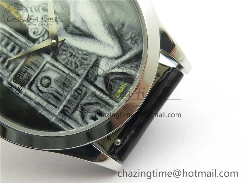 5077P-102 SS Case FLF Best Edition Real Enamel Dial 3 Black Leather strap Cal. WaterResistant 8864