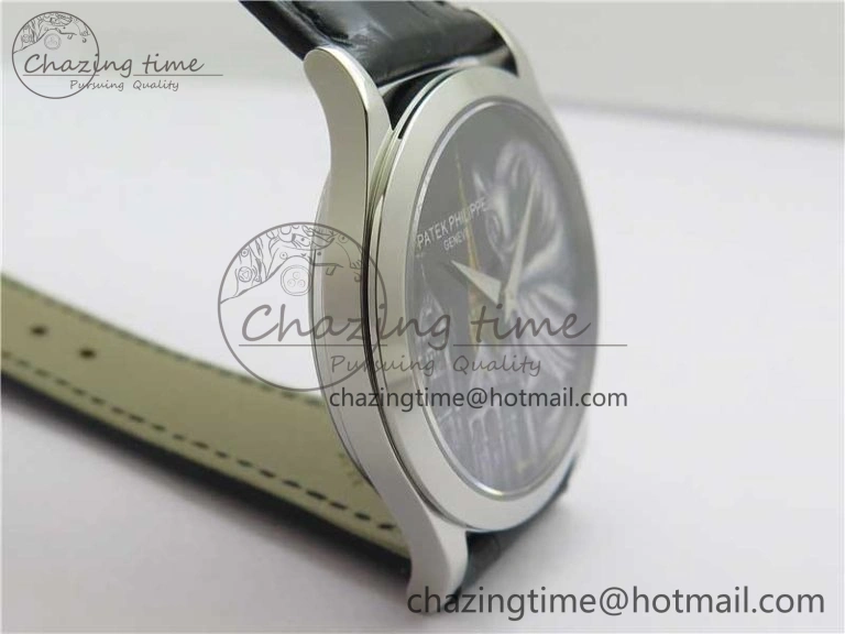 5077P-102 SS Case FLF Best Edition Real Enamel Dial 4 Black Leather strap Cal. SunProtective 8863