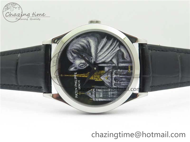 5077P-102 SS Case FLF Best Edition Real Enamel Dial 4 Black Leather strap Cal. SunProtective 8863