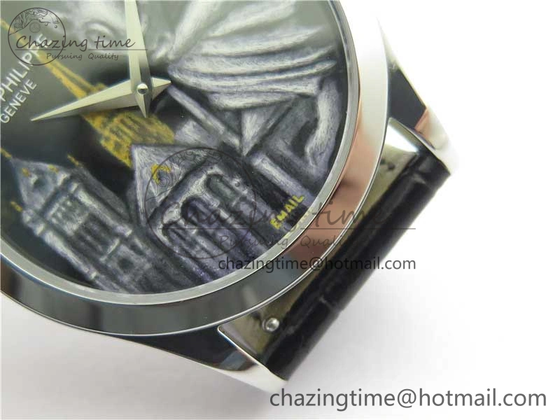 5077P-102 SS Case FLF Best Edition Real Enamel Dial 4 Black Leather strap Cal. SunProtective 8863