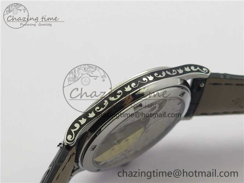 Comfortable 5088 100P-001 Engraved Case FLF Best Edition Engraved Dial on Black Leather strap Cal. 8942