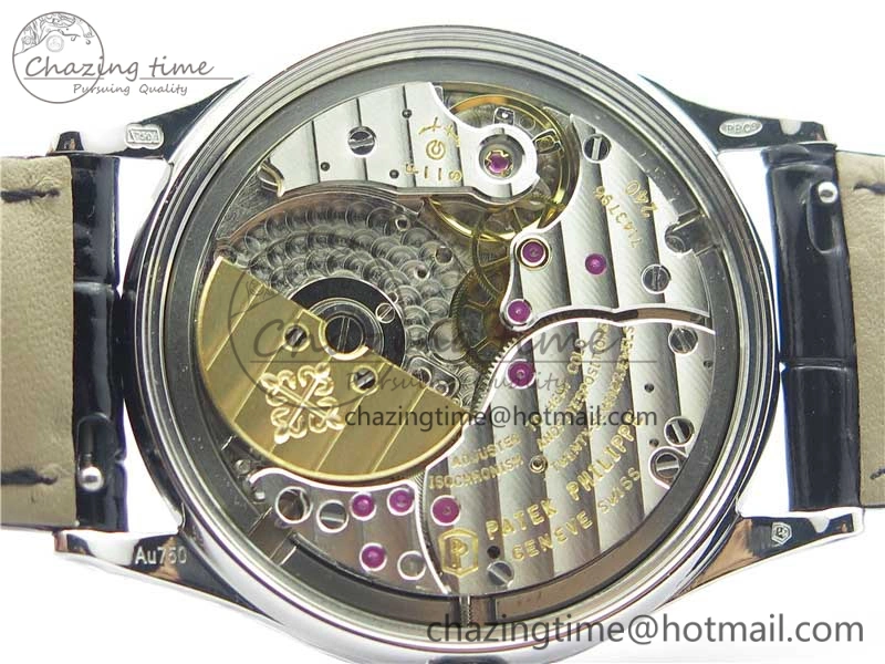 Comfortable 5088 100P-001 Engraved Case FLF Best Edition Engraved Dial on Black Leather strap Cal. 8942