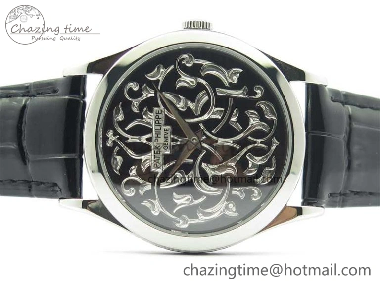 5088 100P Engraved Case FLF Best Edition Engraved Dial on Black Leather strap Cal. HighPerformance 8944