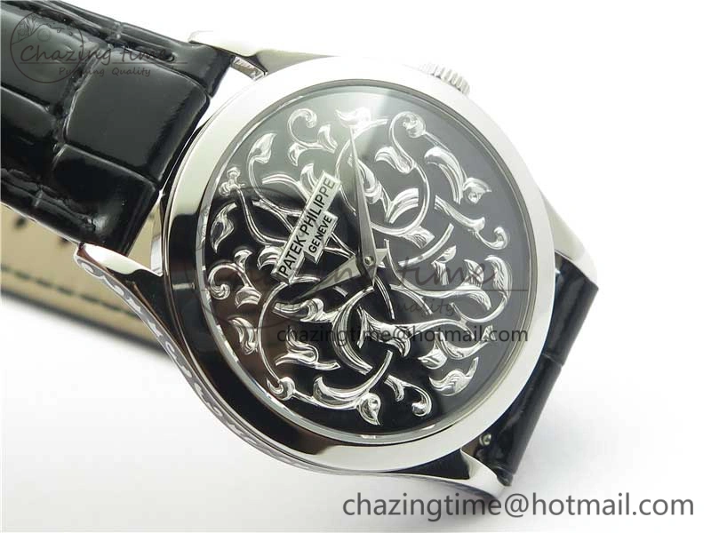 5088 100P Engraved Case FLF Best Edition Engraved Dial on Black Leather strap Cal. HighPerformance 8944